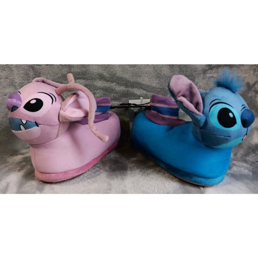 Disney Lilo And Stitch Angel Slippers Size 7-8 Children's Plush - Picture 3 of 4